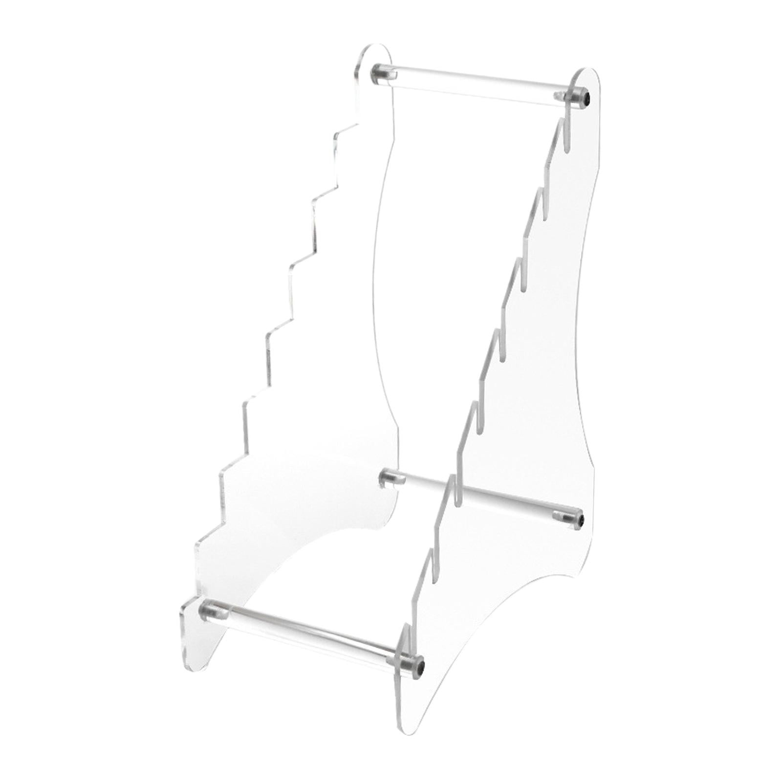Magideal - Estante Para Almacenamiento De Cuchillos, Soporte De Exhibición De Cuchillos Acrílico, Soporte Portátil Para Cuchillas Multicapa, Soporte Para Cuchill Claro 10cm