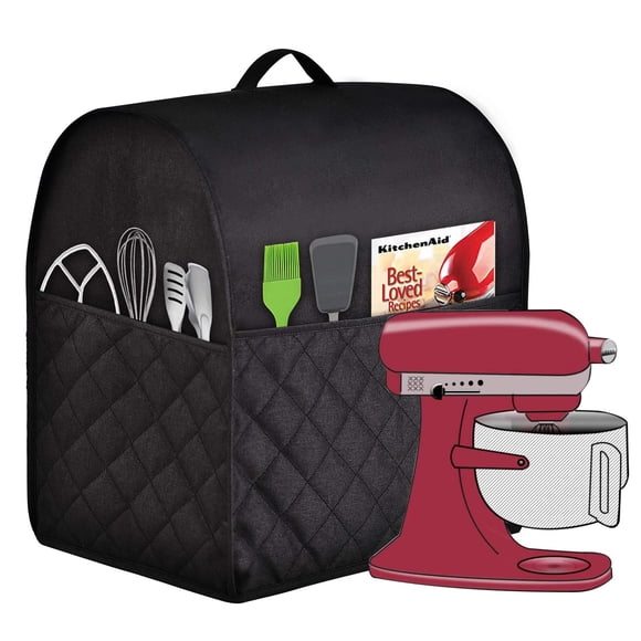 Funda a prueba de polvo para batidora de pie KitchenAid (negra)