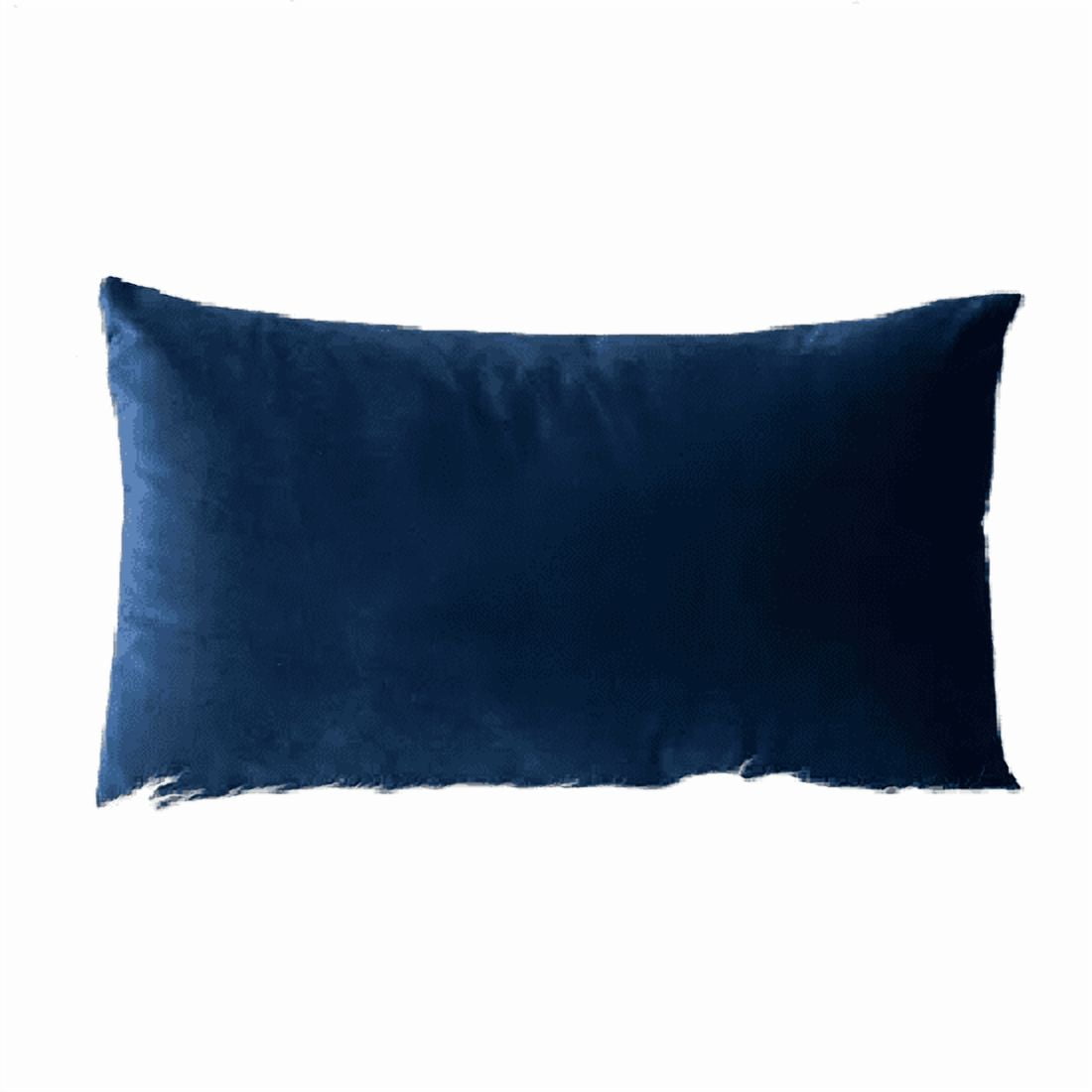 Genérico - Pack De 2 Fundas Terciopelo Liso 30x50 Cm Azul