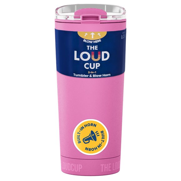 Botella Loud Cup 473 ml 2 en 1 Agua y Silbato Rosa