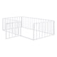 thumbnail image 3 of Twin Size Metal Floor Bed Frame with Fence and Door, White, 3 of 3