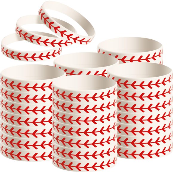 Pulsera JOVITEC de silicona para béisbol y sóftbol, 24 unidades, para niños