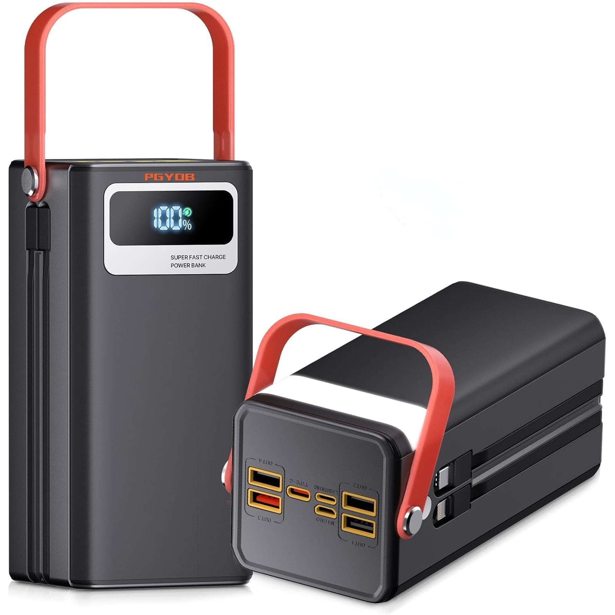 Power Bank Pgyob 166wh 45000mah Carga Rápida Luz Led