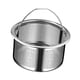 thumbnail image 2 of Colador de fregadero de acero inoxidable, filtro de alimentos reutilizable fácil de limpiar, mango vadeable, cesta de malla para fregadero, colador de Acero 304 altura 4cm, 2 of 5