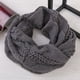 thumbnail image 2 of Bufanda de lana de dos círculos con cuello de punto para mujer, cálida y gruesa, para otoño e invierno., 2 of 8