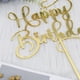 thumbnail image 3 of Adorno Para Pastel Feliz Cumpleaños Acrílico Dorado Con Brillo, 3 of 8