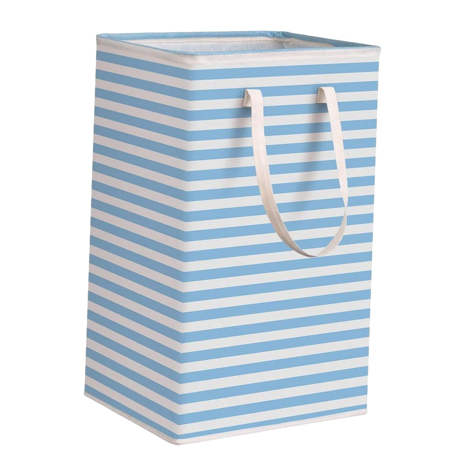 Magideal - Cesta De Lavandería Independiente Con Asas Organizador De Ropa De Juguete Impermeable 75l Cesta De Lavandería Grande Plegable Para Apartamento Dormito Azul