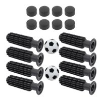 Magideal - 8 Piezas De Empuñaduras De Futbolín Con Tapón De Extremo, Ligeras, Para Fútbol De Mesa, Para Niños, De Manejo Cómodo, Con 2 Balones De Fútbol Pequeños