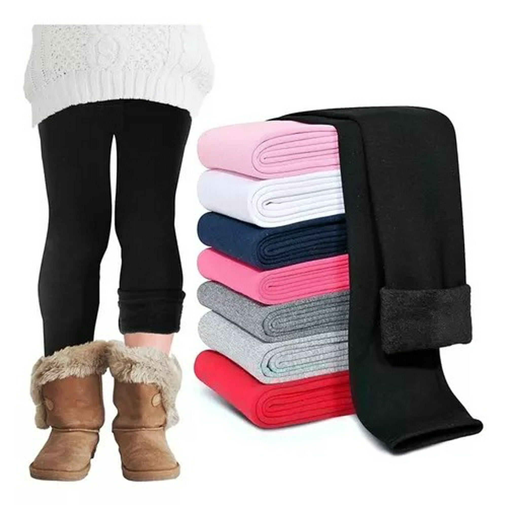 Genérica - Pack De 4 Panty Calza Niña Térmico Forro Polar Invierno