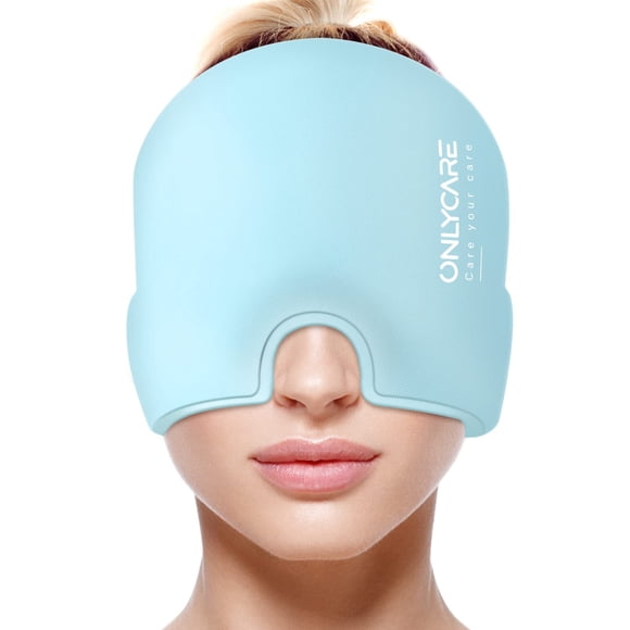 Gorro De Alivio Para Migraña Envoltura De Hielo Para La Cabeza Azul