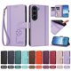thumbnail image 4 of Funda Cartera Trébol para Samsung Galaxy S23 con Ranuras Tarjetas y Carga Inalámbrica Morado claro, 4 of 6