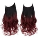 thumbnail image 1 of Xiao Hua Extensión de Cabello con Alambre de Línea de Pesca invisible, Fibra Sintética Larga Ondulada Rizada, Extensión de Cabello Estilo Diadema Ajustable, 22 inch Degradado Negro Rojo, 1 Pieza, 1 of 4