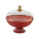 thumbnail image 3 of Cuenco De Fruta Con Pedestal Y Tapa Transparente, Redondo, Para Centro De Mesa Festivo, Color Rojo, 3 of 3