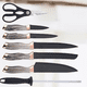 thumbnail image 3 of Set Cuchillos De Cocina 8 Pzs Marmoleado Base Giratoria Taupe Dorado, 3 of 3