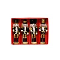 Universal. - Soldado De Cascanueces De Madera Con Purpurina De 13 Cm