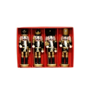 Universal. - Soldado De Cascanueces De Madera Con Purpurina De 13 Cm