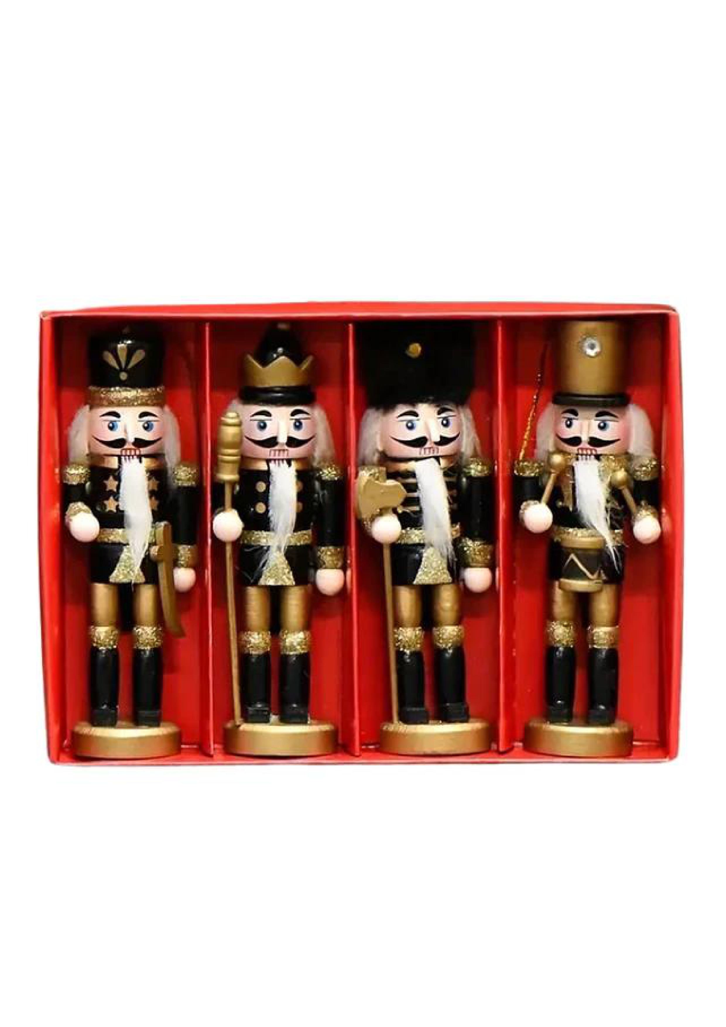 Universal. - Soldado De Cascanueces De Madera Con Purpurina De 13 Cm