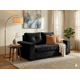 thumbnail image 1 of Sofa Praga 2 Cuerpos Felpa Negro, 1 of 3