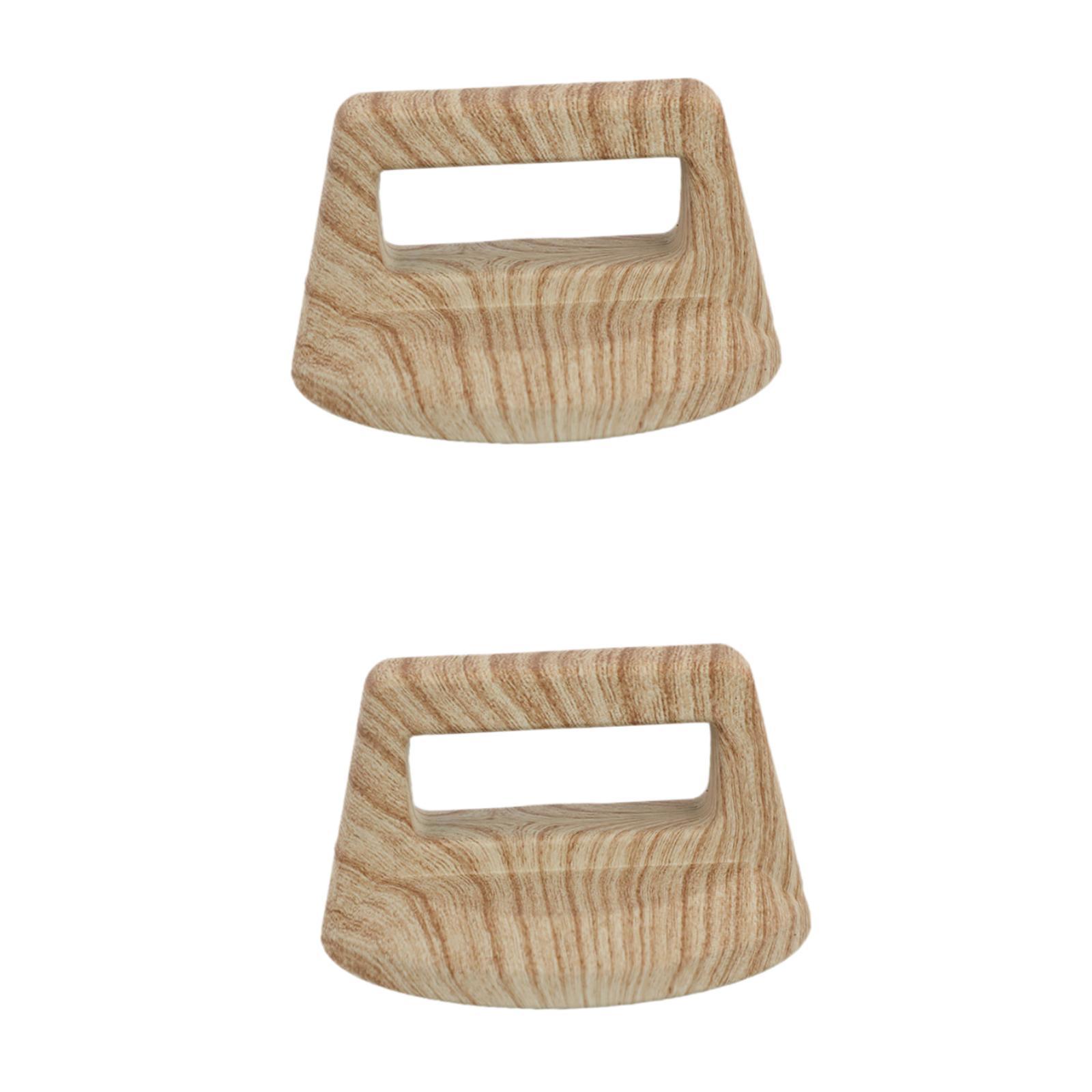 Magideal - 2 Piezas Cubiertas De Tapa De Maceta Manijas Reutilizables Perillas Portátiles Portátiles De La Tapa Portátil Pandilla De Empuñadura Para Tetas De Grano De Madera Clara