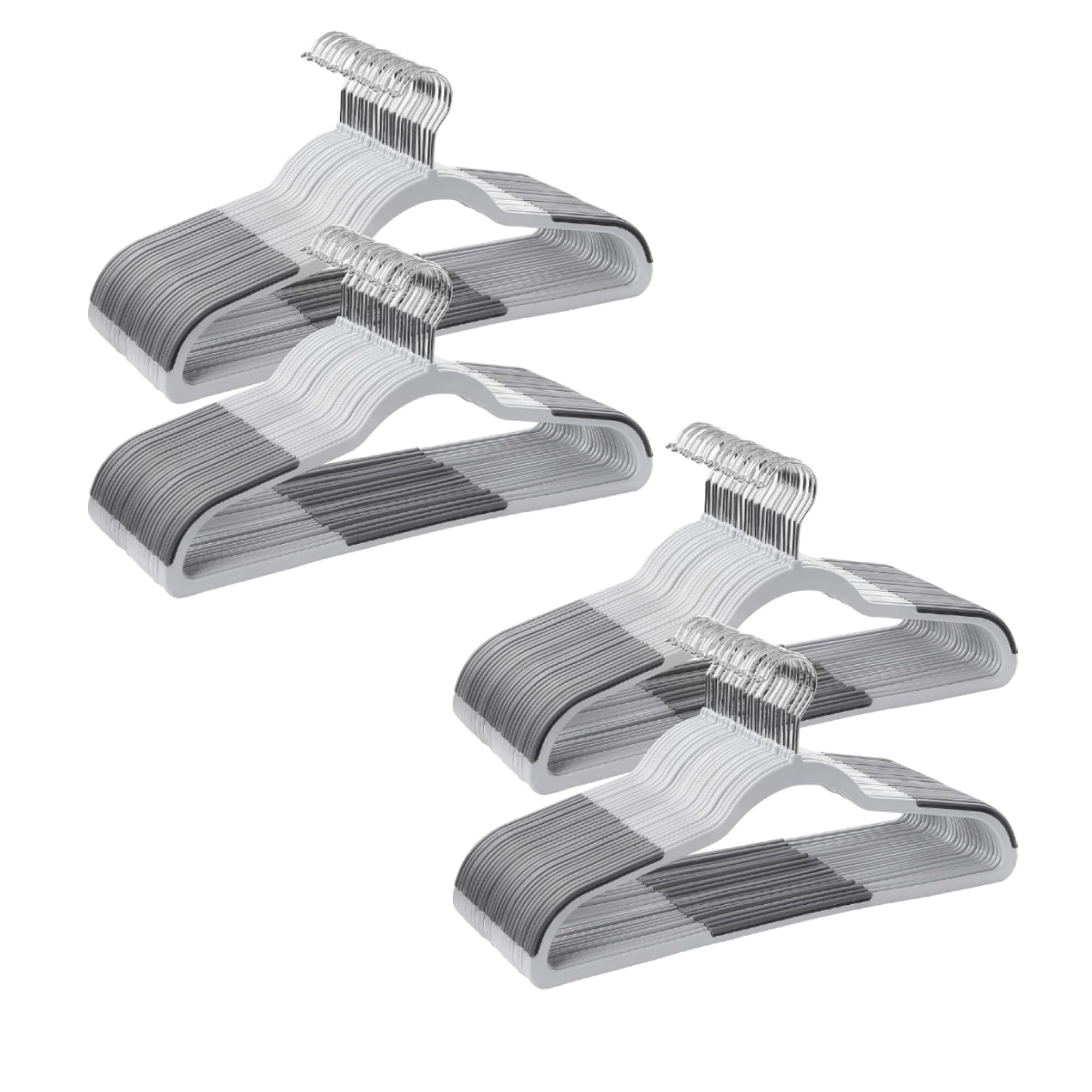 Perchas De Ropa Songmics, Paquete De 100 Unidades, De Plástico, Color Gris Claro