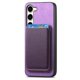 thumbnail image 3 of Funda de Cuero Magnética con Tarjetero para Samsung Galaxy S23 FE Cubierta Delgada Morado, 3 of 5