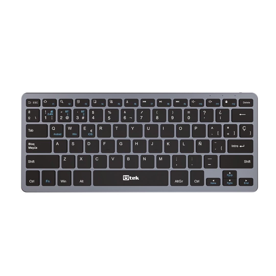 Teclado Inalambrico 2.4ghz Y Bluetooth Recargable Utek Ut-kbbt2100