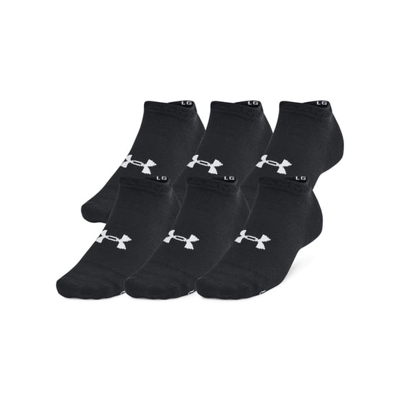 Calcetines Under Armour Essential Low, unisex, 6 unidades, color negro, talla L