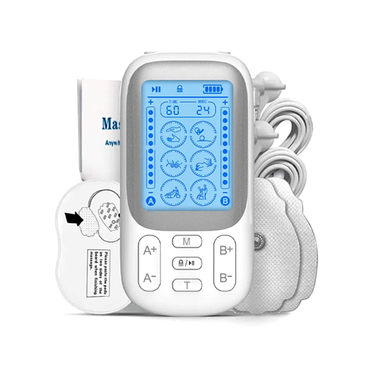 Genérico - Tens + Electroestimulador Muscular Astec 2 Canales - 24 Modulos - As9020