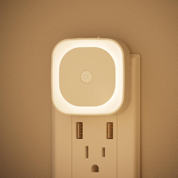 Luz nocturna con conector YUNLEX con sensor de movimiento y desde el anochecer hasta el amanecer