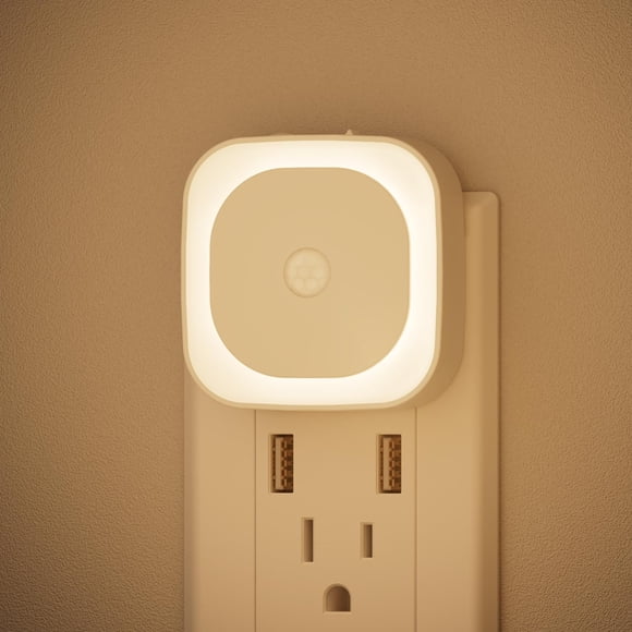 Luz nocturna con conector YUNLEX con sensor de movimiento y desde el anochecer hasta el amanecer