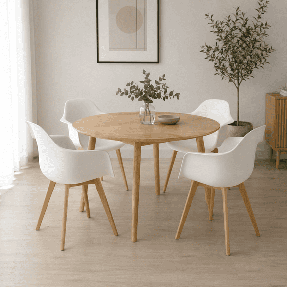 Comedor Vema Nordico Butaca Tulip - Blanco - 120Cm