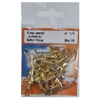 Silver Wave - Destorcedor Con Snap Para Pesca Bronce #1/0 Sobre Con 10Unid