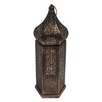 Magideal - Luz De Linterna Tallada Hueca, Lámpara Colgante De Hierro Forjado , Lámpara Led Creativa Para Sala De Estar, Regalo De , Cobre Pequeño