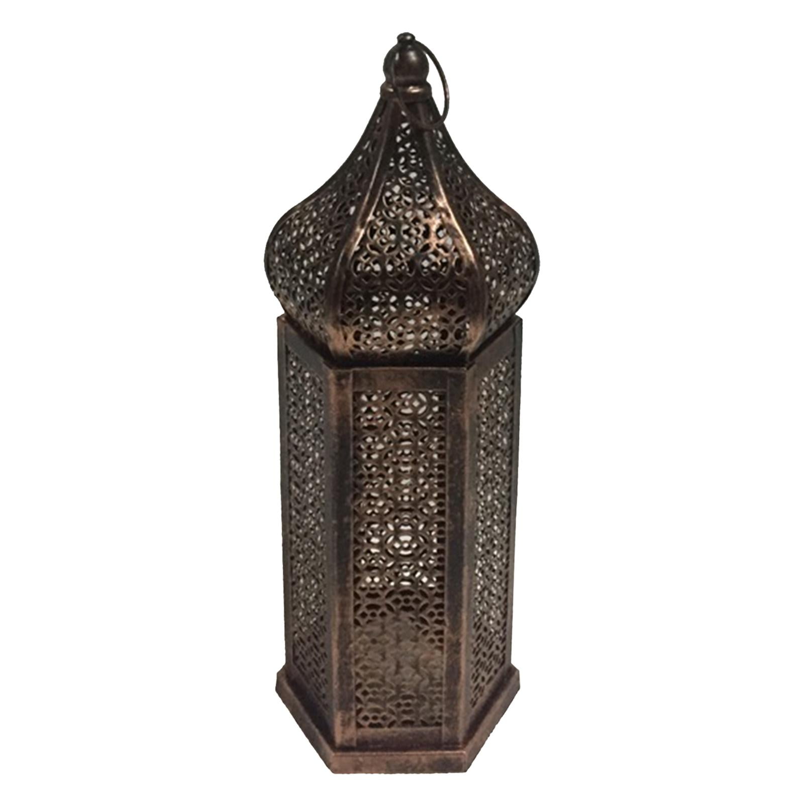Magideal - Luz De Linterna Tallada Hueca, Lámpara Colgante De Hierro Forjado , Lámpara Led Creativa Para Sala De Estar, Regalo De , Cobre Pequeño