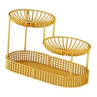 Magideal - Platos De Postre Bandeja De Servicio Europea Cuenco De Frutas Bandeja De Servicio Tipo Buffet Plato De Servicio De 2 Capas Para Cumpleaños Fiestas De