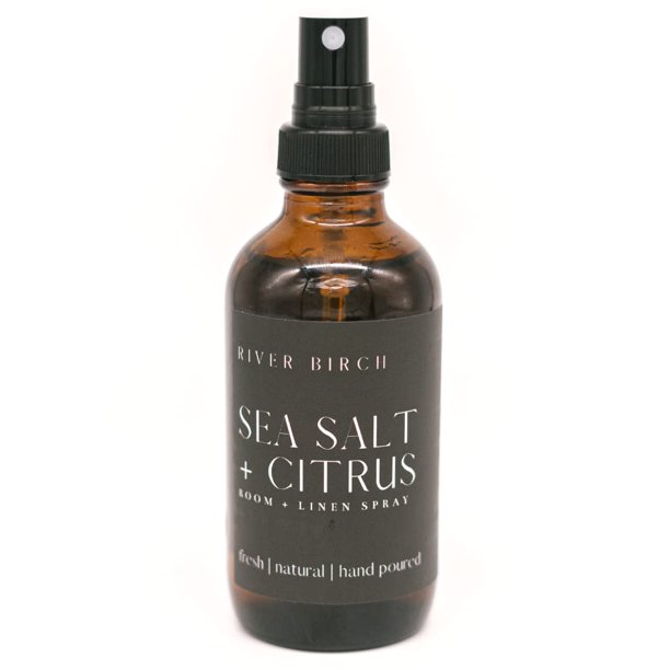 Spray para ropa de cama y habitación con sal marina de abedul de río y cítricos, 120 ml