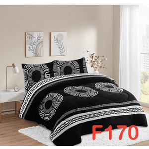Mundo Shopping - Cobertor Plush Con Chiporro Plaza Y Media Color Blanco Con Negro Diseño