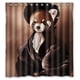 thumbnail image 1 of Cortina de ducha de bebé panda con ganchos, tamaño 60 x 72 pulgadas, 1 of 3