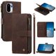 thumbnail image 1 of Funda Cartera para OnePlus 15R con Cremallera y Ranuras, Marrón, 1 of 6