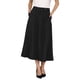 thumbnail image 1 of INSPIRE CHIC Falda de Línea A para Mujer, Cintura Alta Elástica, Falda Maxi con Bolsillos XL Negro, 1 of 5