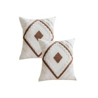 Genérico - Pack De 2 Fundas De Cojin Tufting 45X45 Cm Blanco 01
