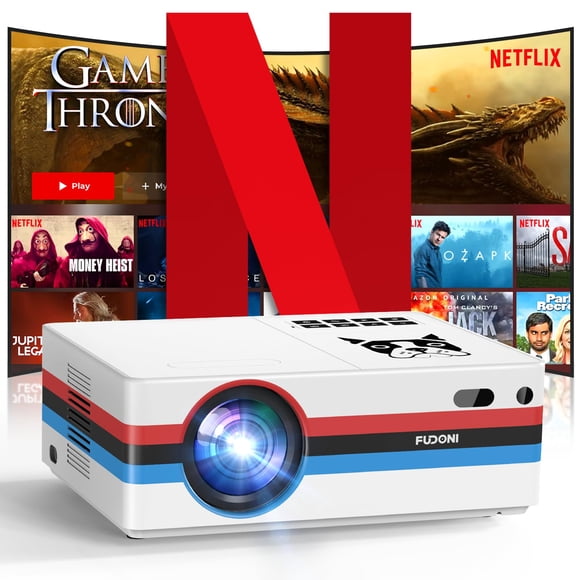 [Proyector] Proyector inteligente para exteriores FUDONI 1080P 600 ANSI WiFi Bluetooth 4K