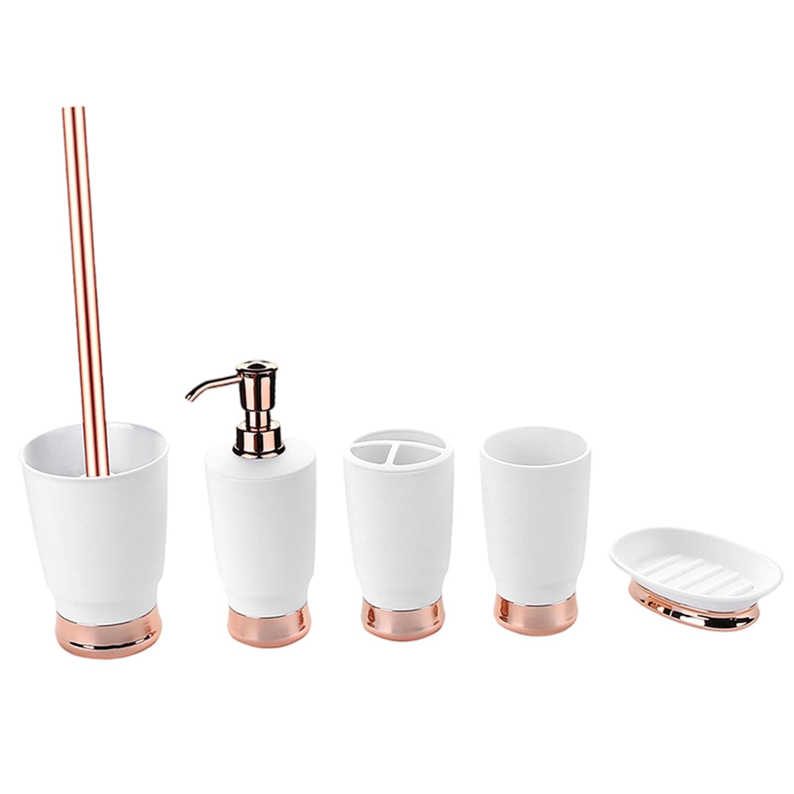 Bothyi - 5x Juego De Accesorios De Baño Soporte Para Cepillo De Dientes Con Jabón Para Apartment Home White