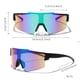thumbnail image 5 of POLASUP GAFAS LENTES DE SOL Gafas de sol deportivas con lentes iridiscentes multicolor y montura negra, diseño aerodinámico y ligero. Perfectas para ciclismo, running y actividades al aire libre, 5 of 8