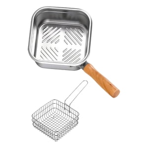 Bothyi - Olla Pequeña Para Freír De Acero Inoxidable Para Cocinar Papas Fritas Y Pescado