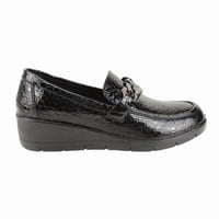 Mocasín New Walk Reptil Confort Negro