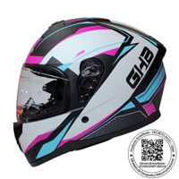 Casco Integral Ghb M-71 Sour Blanco Rosa Matte Talla S