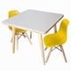 thumbnail image 1 of Mesa Blanca + 2 Sillas Eames Amarillas, 1 of 4