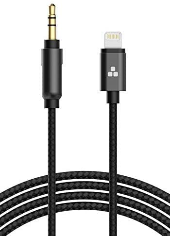 Cable Auxiliar Thore Lightning De 3,5 Mm Para Iphone 13/12/14, Color Negro