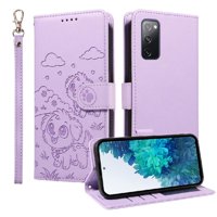 Funda Billetera Foxdock Compatible Con Samsung Galaxy S20 Fe, Diseño Perrito Tierno, Ranuras Para Tarjetas Y Soporte Plegable